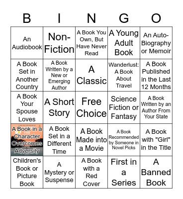 Summer Reading Bingo Card