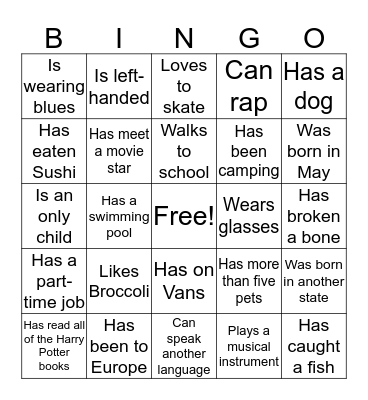21st Century Bingo Card