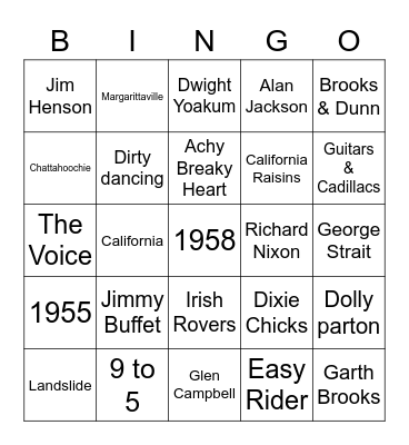 Game 2 Bingo Card