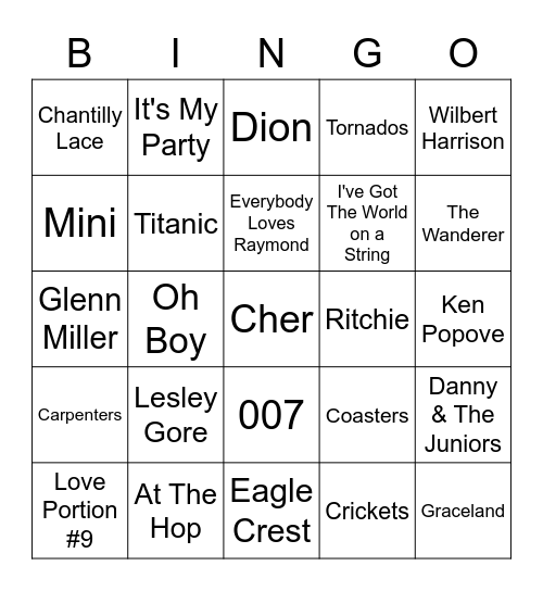 Game 3 Bingo Card