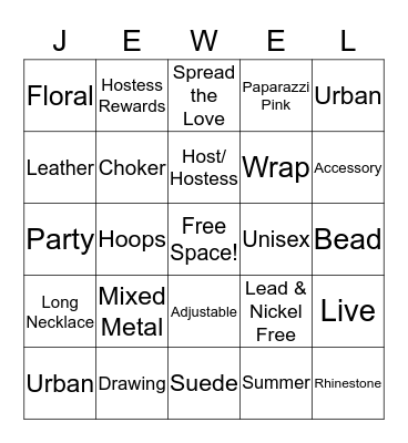 Bling Bingo Card