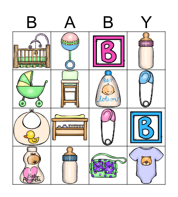Baby Shower Bingo Card