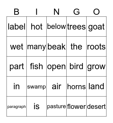 Science G3 Bingo Card