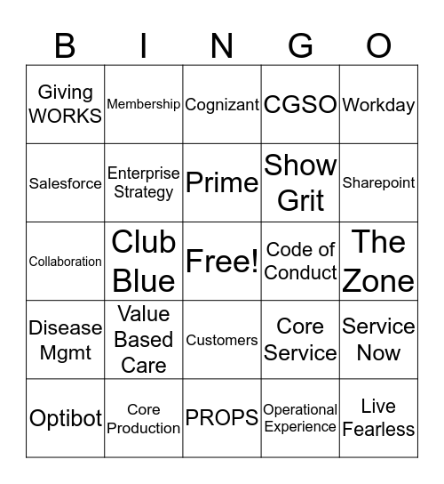 BCNC Bingo Card
