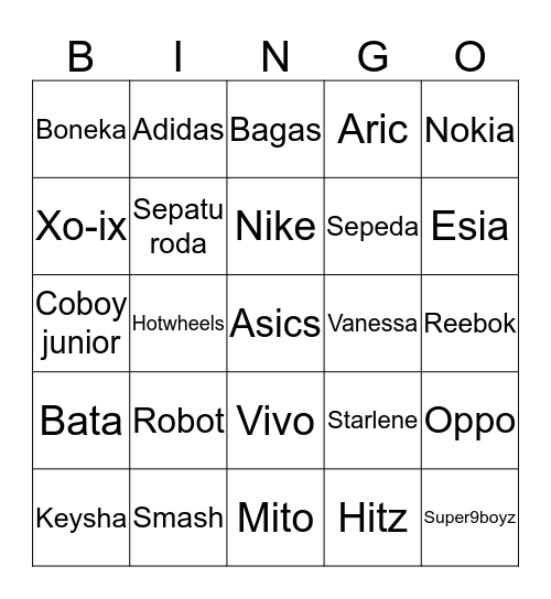 Helena Bingo Card