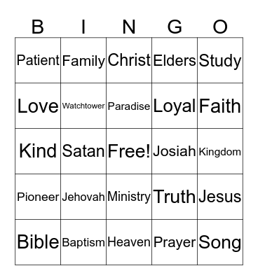 Convention  Bingo Card