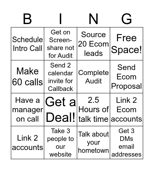 Charlotte LP Bingo Card