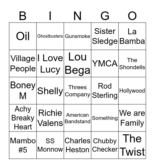 Game 7 July 2019 Bingo Card