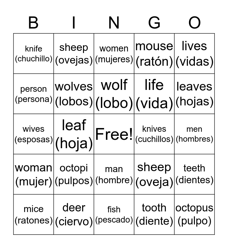 singular-and-plural-nouns-bingo-card