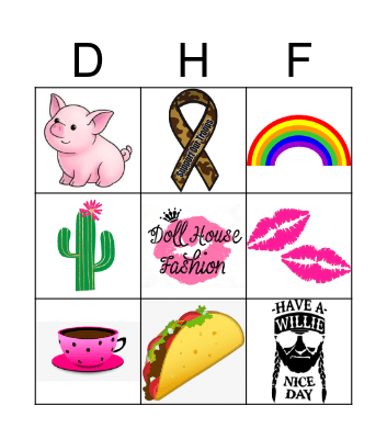 Doll House Fashion Bingo  Bingo Card