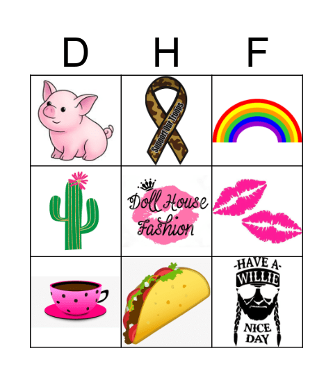 Doll House Fashion Bingo  Bingo Card