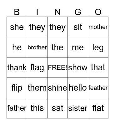 BINGO Card