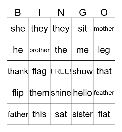 BINGO Card