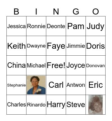 Wright Family Reunion 2019 Bingo Card