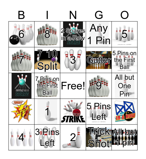 Bowling Bingo Card