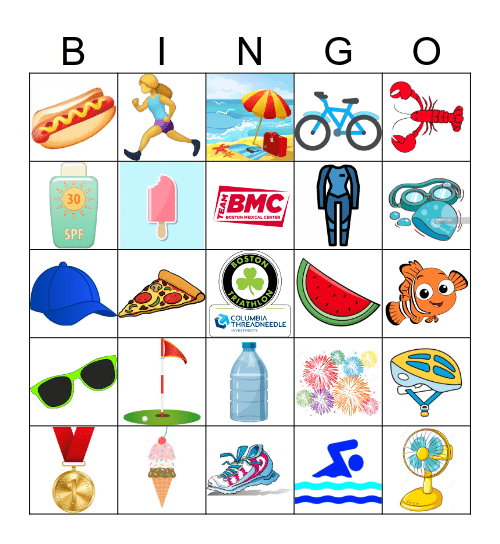BOSTON TRIATHLON BINGO Card