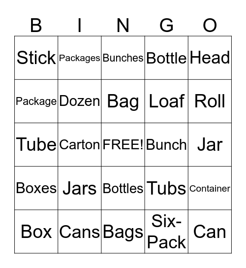 CHRISTINE Bingo Card