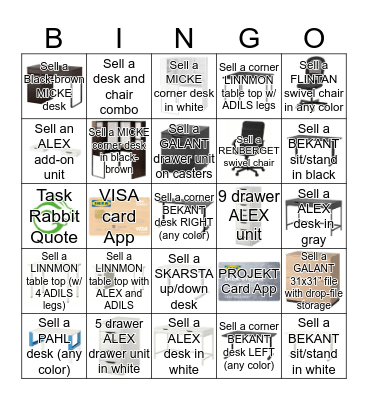 WORKSPACES Bingo! Bingo Card