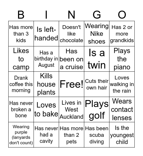 Faculty of Engineering Bingo Card