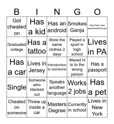 Ratchet Bingo Card