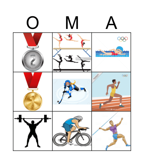 Olympic Bingo Card