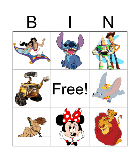 DISNEY Bingo Card