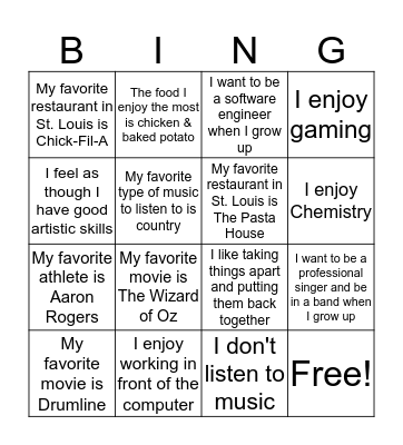 Bingo Card