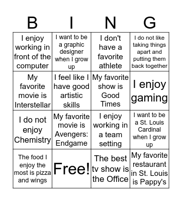 Bingo Card