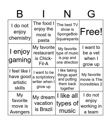 Bingo Card