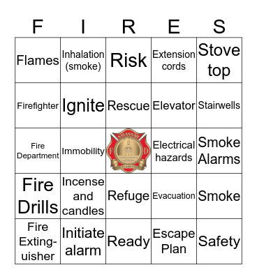 Savannah Fire Rescue Bingo Card