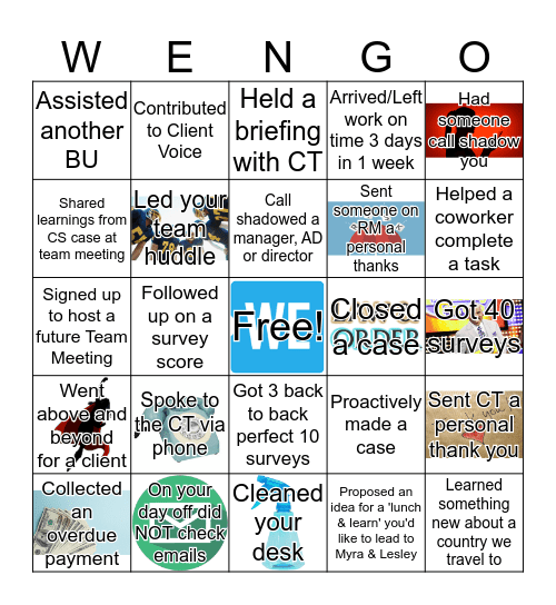 WE-NGO (C&F) Bingo Card