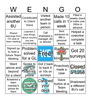 WE-NGO (GT) Bingo Card
