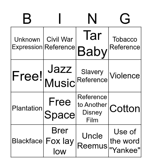 S.o.t.S. BING Bingo Card