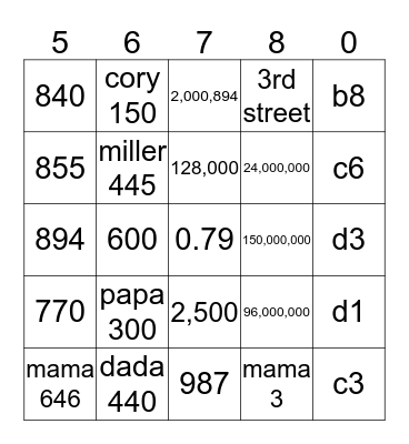 law bingo 1 Bingo Card