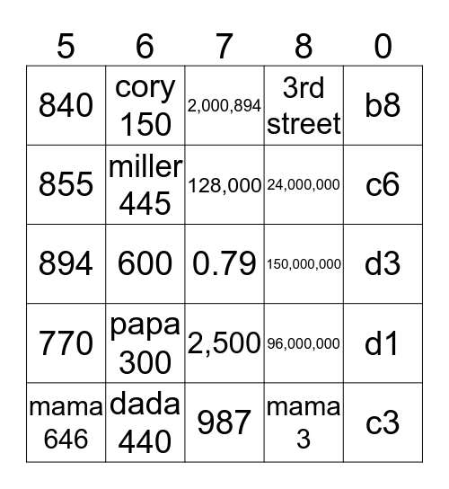 law bingo 1 Bingo Card
