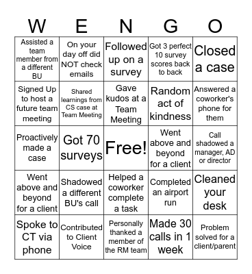 WE-NGO (YT) Bingo Card