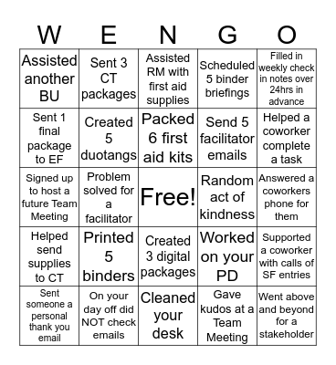 WE-NGO (GT) Bingo Card