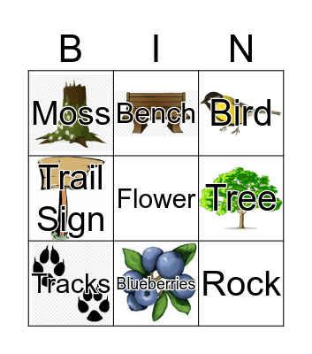 Nature Bingo Card