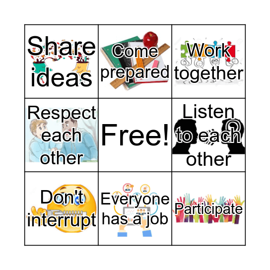 Teamwork Bingo Card