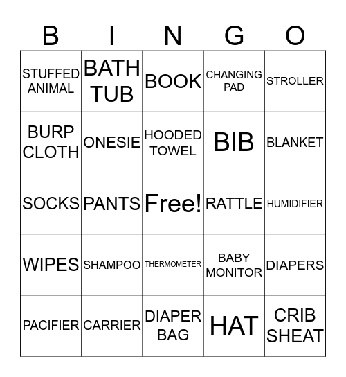 Baby Leo Bingo! Bingo Card