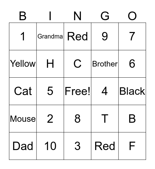 ASL Bingo Card