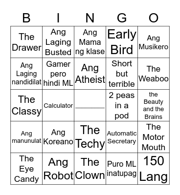 Simple IceBreaker Bingo Card