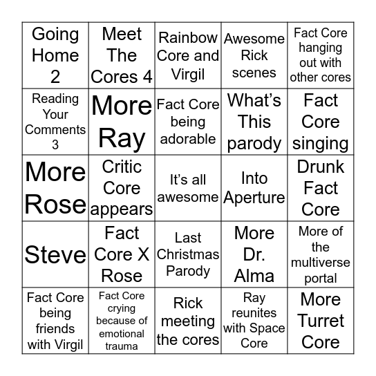 What I Want To See In Future Harry101UK Videos Bingo Card