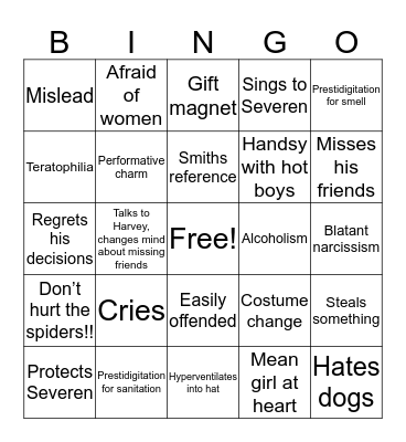 Stellio Bingo Card