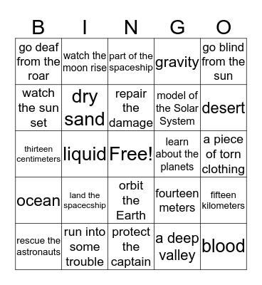 Unit 4 Bingo Card