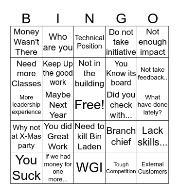 Promo Bingo Card