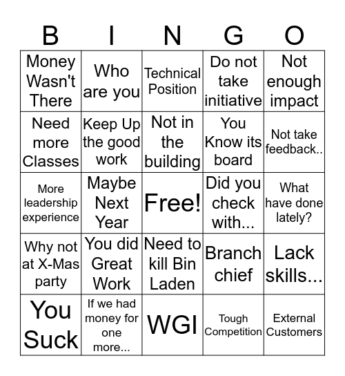Promo Bingo Card
