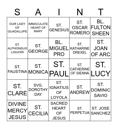 Bingo Card