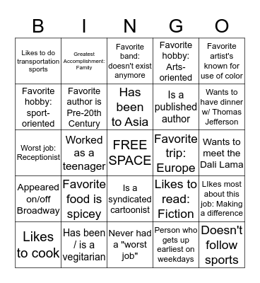 DigiComm Bingo Card