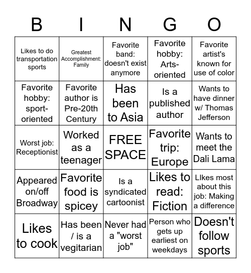 DigiComm Bingo Card